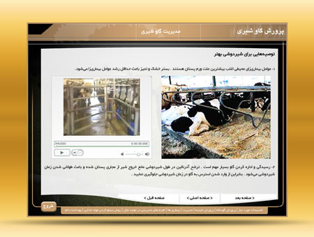 مولتی مدیای آموزش پرورش گاو شیری